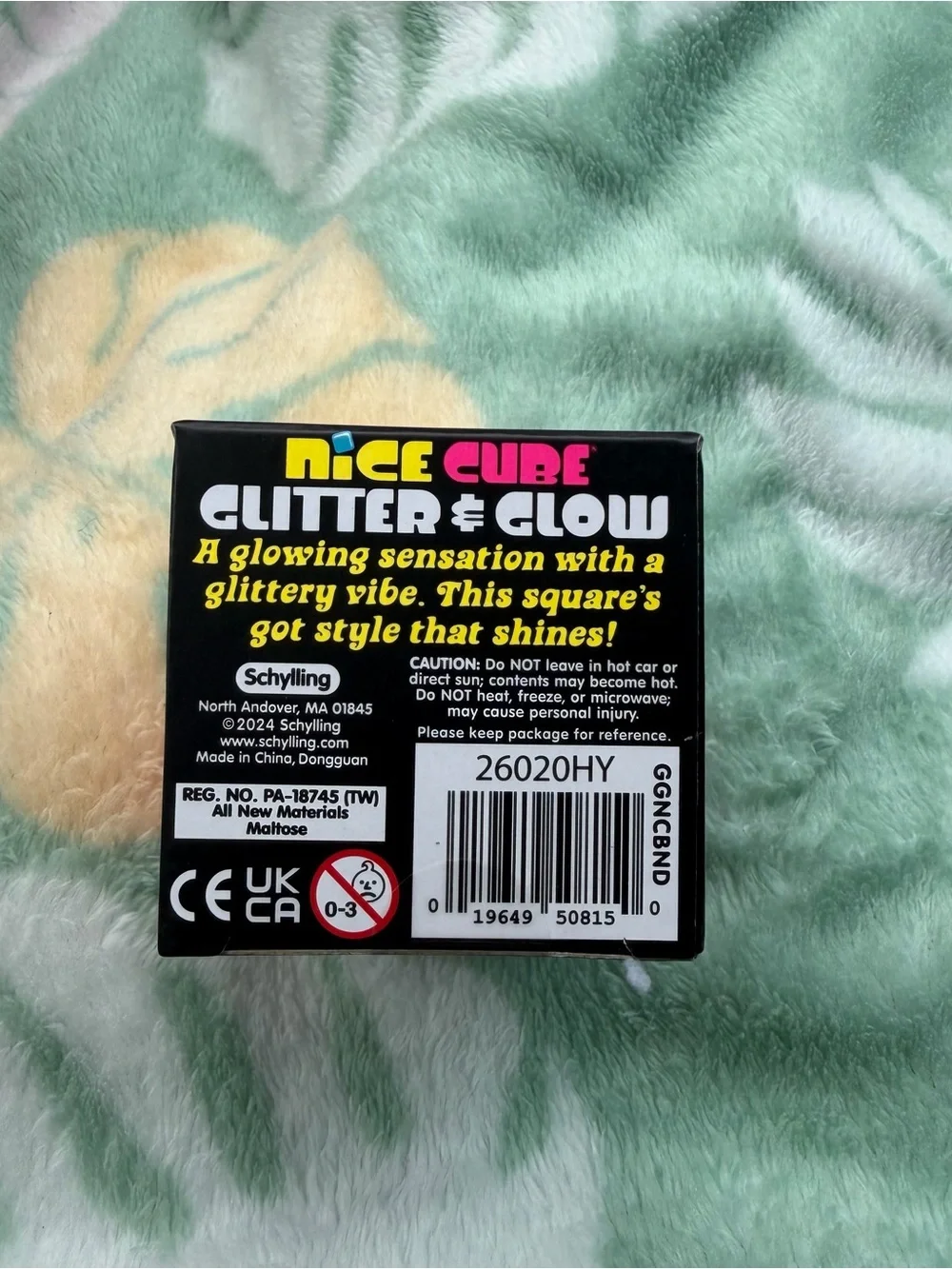 Needoh Glitter & Glow Nice Cube Purple
